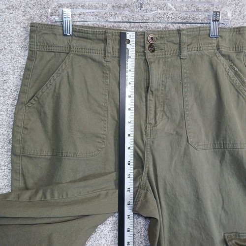 Regeneration By Celebrity Pink Pants Womens 14 Green Straight Leg Cargo Pocket - Imagen 9 de 12