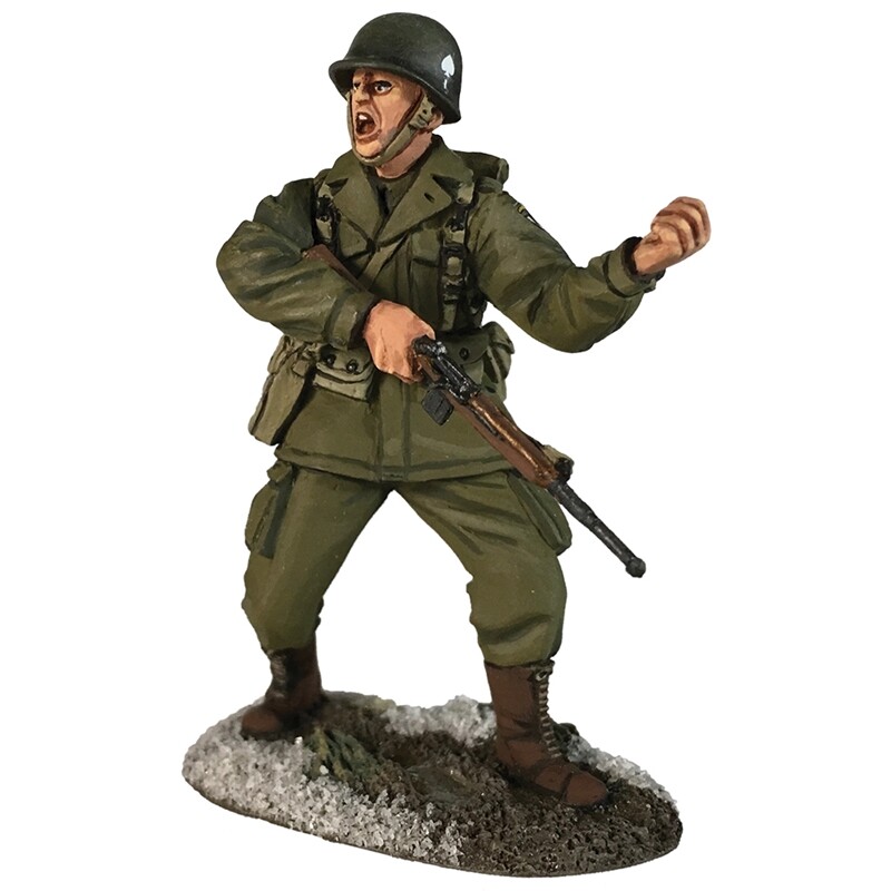 BRITAINS SOLDIERS WW2 25067 US 101st Airborne Officer in M-43 Directing Winter