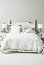 New Anthropologie Taia Duvet Cover Tasseled sz Twin