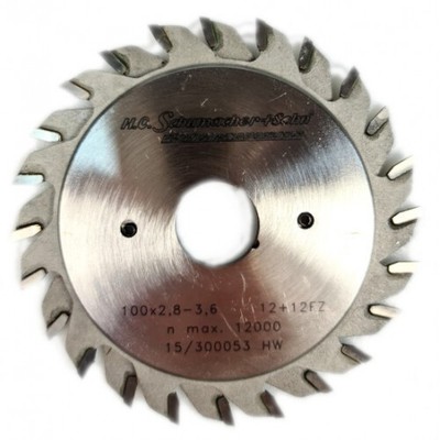 Split Vorritzsägeblatt 100 x 2 8-3 6 x 20 2x12 Zähne Flat Top Grind Deutsch
