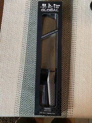 GLOBAL FLUTED VEGETABLE 7'' KNIFE NIB # G-81 CROMOVA SS NIB JAPAN