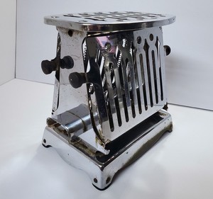 Art Deco Antique L&H ELECTRICS Toaster Kitchen Decor Flip Open 212 ~ Untested