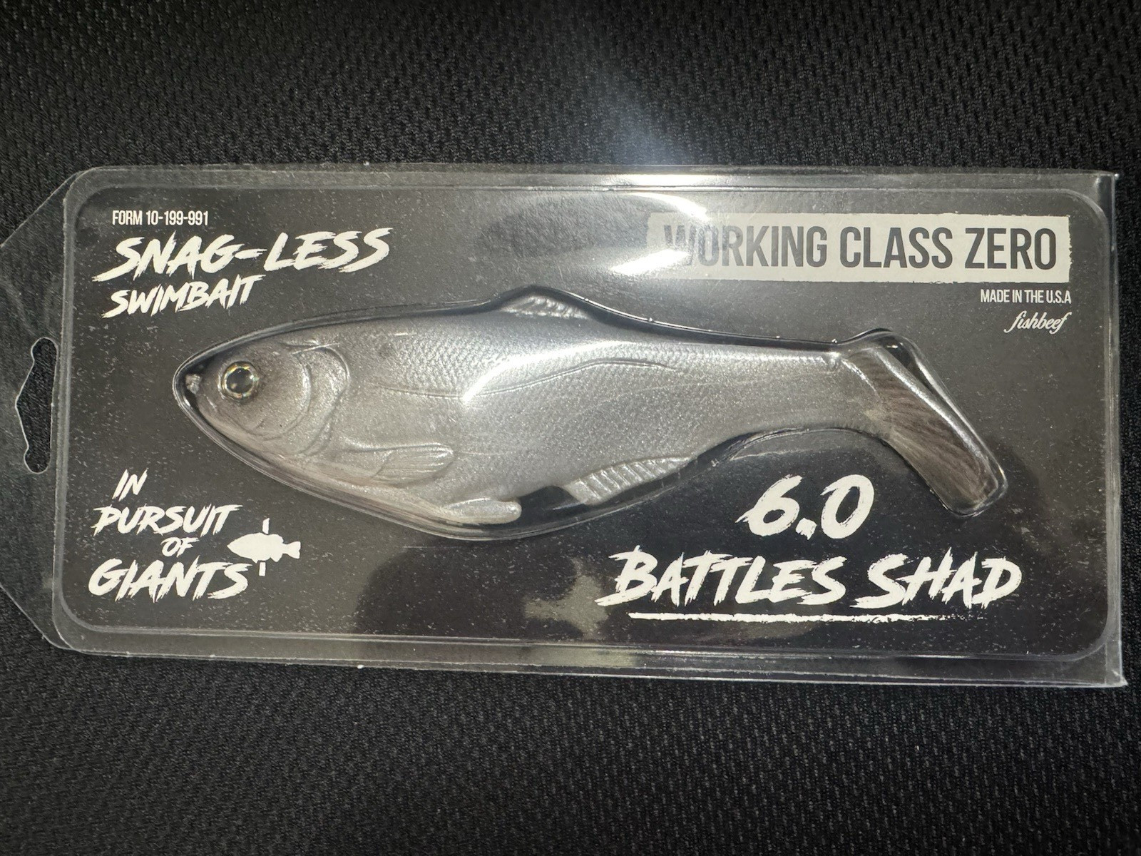 Working Class Zero Battle Shad Swimbait 6.0 New in Package - Silver - Image 2