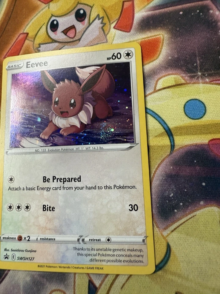 Eevee SWSH127 SWSH: Sword & Shield Promo Cards Holo - SWIRL NM - Image 2 of 3
