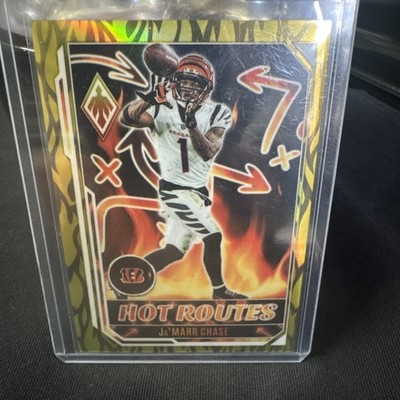 2022 Panini Phoenix - Hot Routes Ja'Marr Chase #HR-11 Yellow /75