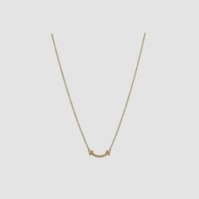Tiffany & Co . T Smile Mini Żółte złoto Diament Naszyjnik 145510244