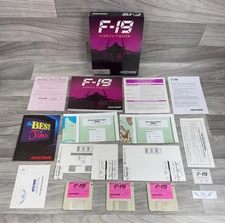 F-19 COMMODORE AMIGA COMPUTER GAME COMPLETE BOX MANUAL + EXTRAS