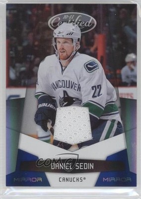 2010-11 Certified Mirror Blue Materials 16/100 Daniel Sedin #140 HOF 4g6