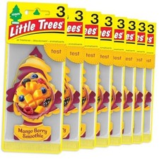 Car Air Freshener Hanging Tree 24 Count Pack Of 1 Mango Berry Smoothie