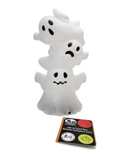 Halloween Blow Mold Light Up & Sound Ghost Stack Tabletop Size Spooky Decor 