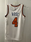 Derrick Rose Signed Nike Dri-FIT New York Knicks #4 White Basketball Jersey