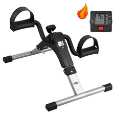 Folding Pedal Exerciser, Mini Exercise Bike Under Desk Bike Foot Pedal Exerci...