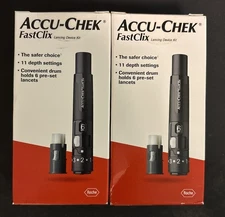 Accu-Chek FastClix Lancing Device Kit (2 Pack). Exp-2026+ 14$