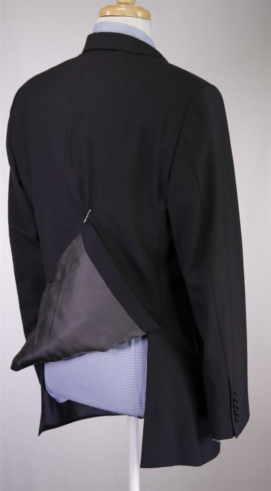 Hickey Freeman Gray Blazer Solid Wool 2-Btn Linds… - image 7