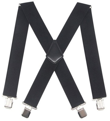 Mens 2 Inch Wide Suspenders Heavy Duty Strong Clips Adjustable Elastic Braces...