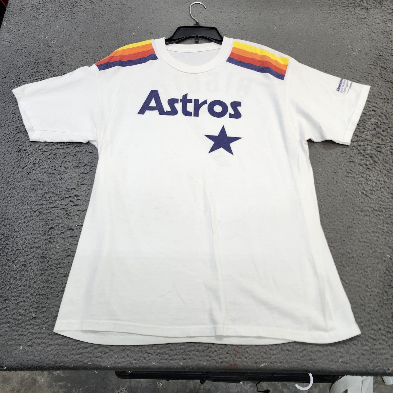 Houston Astros Shirt Mens Large White MLB Baseball Craig Biggio 7 Graphic Tee