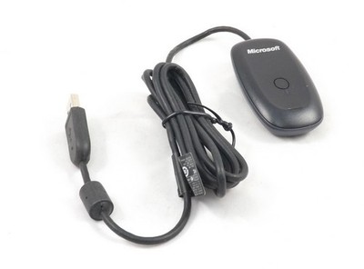 Original Microsoft Xbox 360 Wireless Receiver for Windows PC Schwarz - SEHR GUT