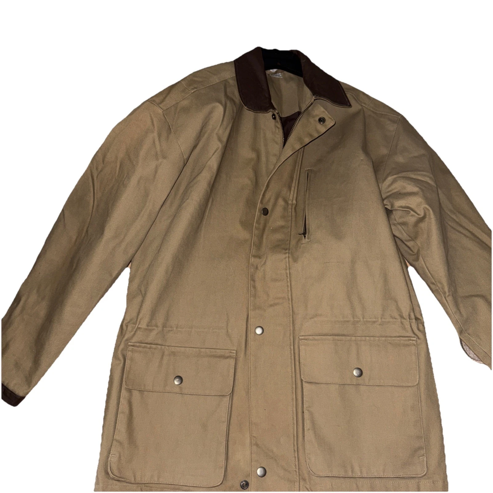 Unisex Safari Jacket/coat XS Canvas W/ Leather Collar Outdoor Jacket.
Opens in a new window or tab