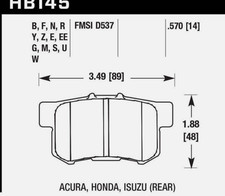 Hawk HB145N.570 HP Plus High Performance Rear...