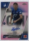 2021-22 Topps Chrome Bundesliga Pink Refractor 35/75 Angelo Stiller Auto 06qq