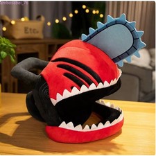 Chainsaw Man Pochita Plush Headgear Cosplay Helmet Hat Halloween Prop Accessory