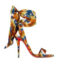 Christian Louboutin MISS Z SANDAL DU DESERT 100 Tie Bow Heels Pumps Shoes 1095