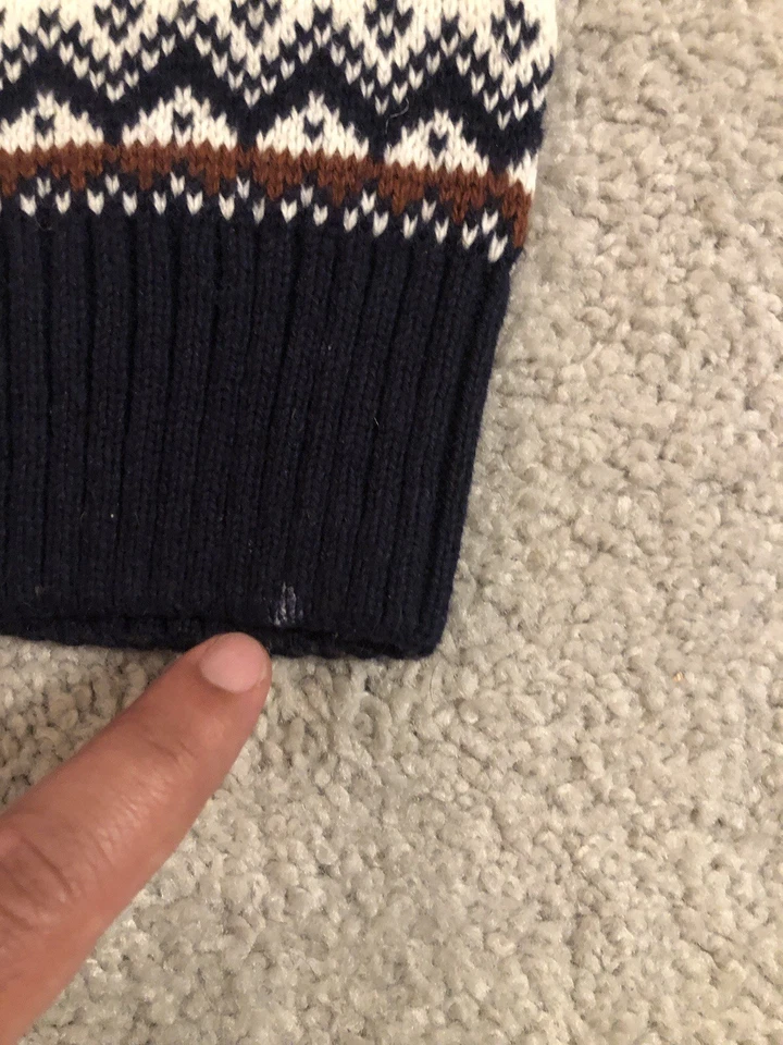 Suéter Pullover Estilo Vintage Sonoma Navidad Tejido Acogedor Para Hombre Talla Pequeña Foto 4 de 4