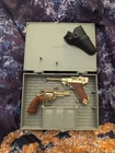 Vintage MARX Historic 357 Magnum & Luger w/Case Gold Variant Toy Pistol Guns Lot