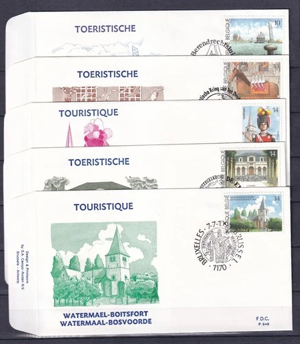 [LG79140] Belgium N°2377/2381FDC First Day Cover COB € 12,00 SUPERB