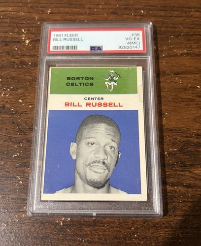1961-62 Fleer Basketball #38 Bill Russell Boston Celtics HOF PSA 4 VG-EX (MC)
