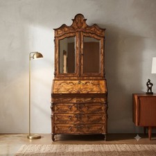 Trumeau Lombard Ancien Noyer Bruyère Noyer Italie XXe Siècle Original