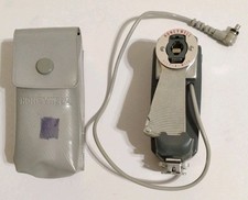 Vintage Honeywell Tilt-A-Mite Camera Flash Unit Collapsible Fan Style w/ Case