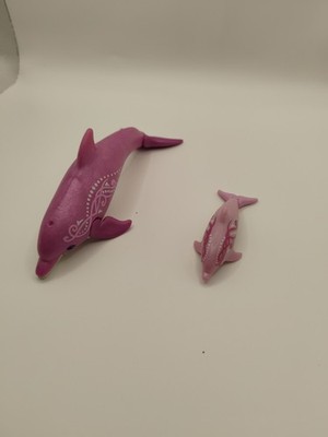 Playmobil Fantastic Magic Pink & White Dolphin | Baby Dolphin Figure Lot