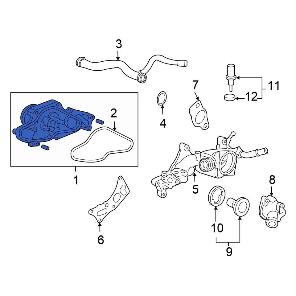 For Honda Accord 2003-2017 Honda 19200RDVJ01 Engine Water Pump - Image 2 of 4