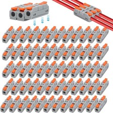 60PCS Lever Wire Connectors, 28-12 AWG Quick Connect Electrical Splicing Kit