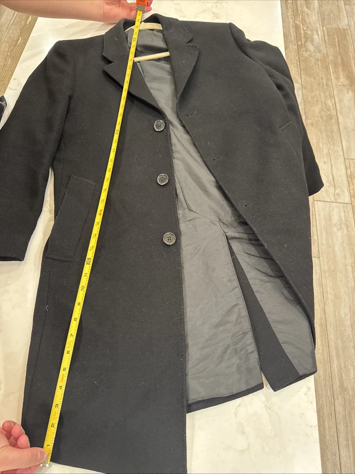 Lauren Ralph Lauren Luther Wool Blend Overcoat Jacket Men Size 36S - Black - Image 4 of 4