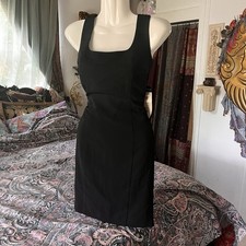 New Vintage Donna Rico Little Black Dress Bow Back NWT 4P Sheath Sleeveless USA