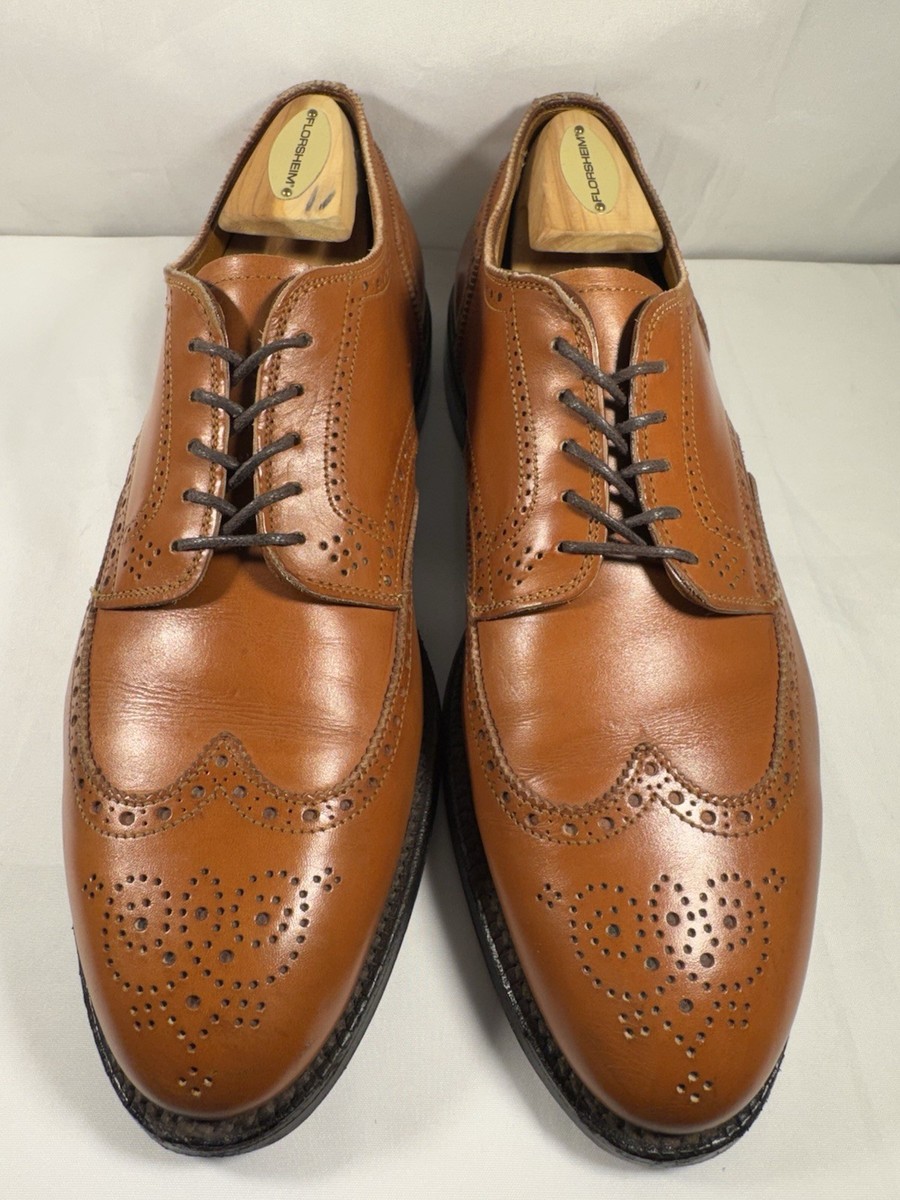 NIB RARE Alden 966 Short Wing Blucher Burnished Tan Calf Derby Made in USA 9 D 966 Short Wing Blucher (Burnished Tan Calf) – The Alden Shop main image 2