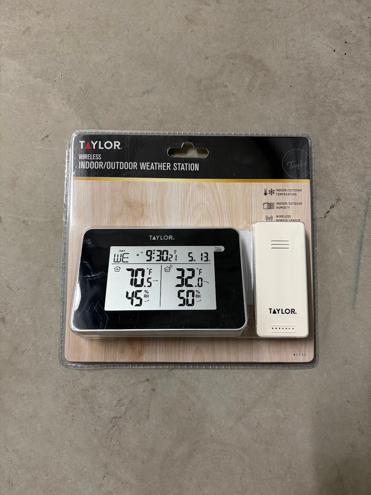 NEW - Taylor Wireless Digital Indoor Outdoor Thermometer and Hygrometer