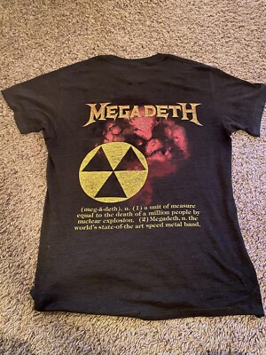 Vintage Megadeth 1987 Concert T Shirt Single Stitch all the way