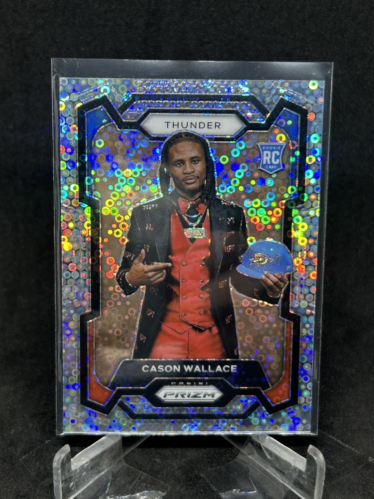 2023-24 Panini Prizm Cason Wallace Rookie 139 Variation Fast Break Disco Thunder