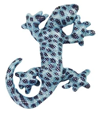 6 Inch Sand Filled Blue Glitter Plush Gecko Lizard Toy/ Paperweight