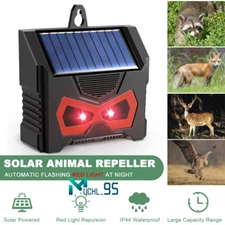 Animal Repeller Ultrasonic Solar Power Bird Dog Cat Skunk Deer Rat Repellent
