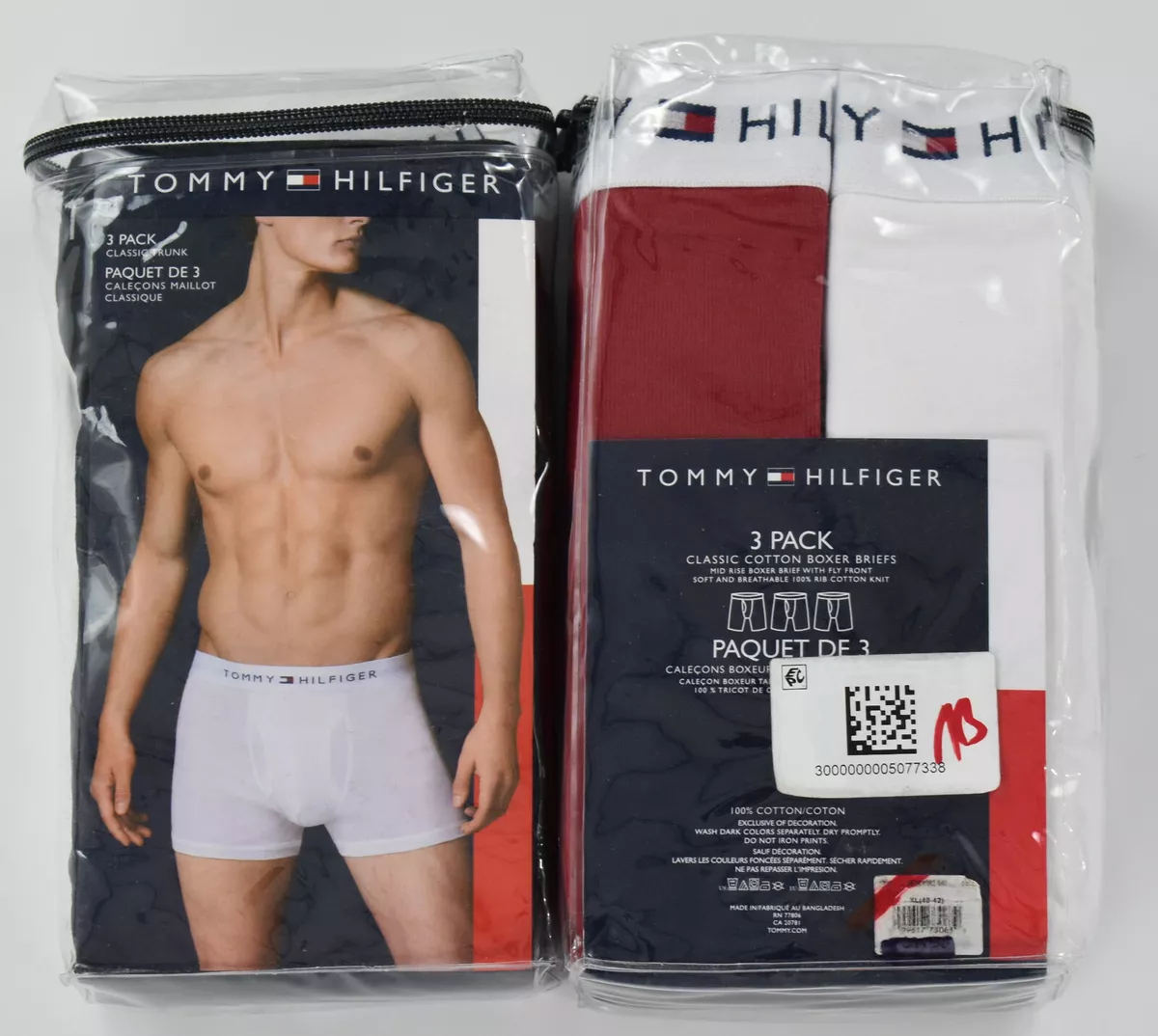 Men's Tommy Hilfiger Classic Cotton Trunks 3-Pack Underwear S XL