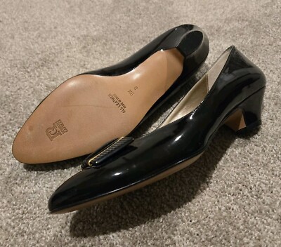 Roberto Capucci Black Leather Pumps size 9.5