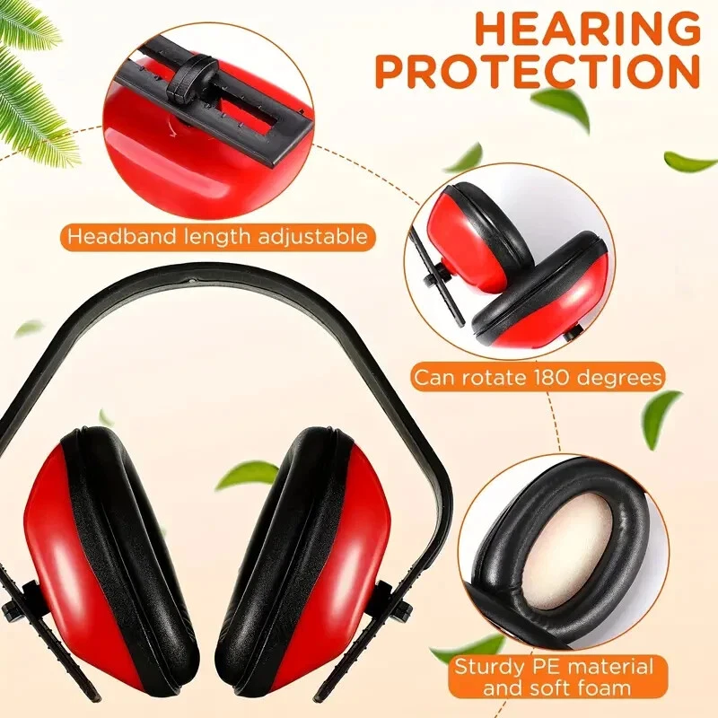 New 1pc Adjustable Safety Ear Muffs, Noise Reduction & Ear Protection, NRR 25db - Image 3 of 4
