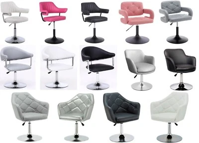 MILLIES DESIGN SALON CHAIRS , PLUSH FAUX LEATHER CHAIRS BEAUTY HAIRDRESSER SALON CHAIRS