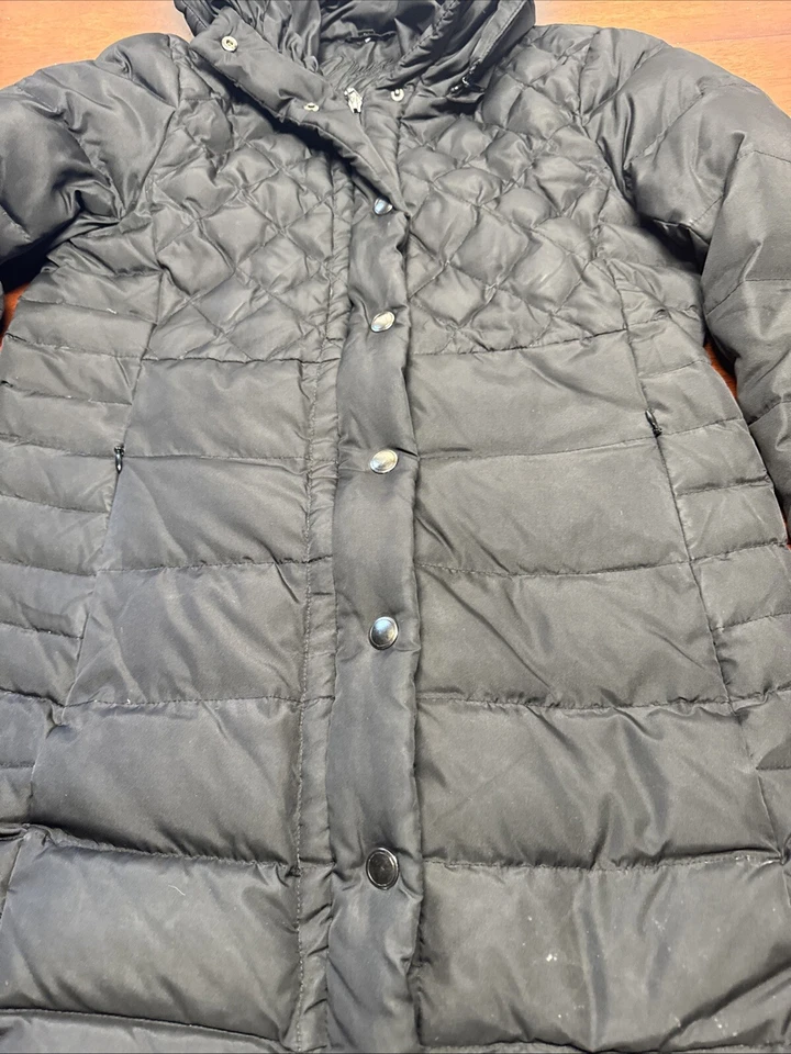 Abrigo Mujer Negro Plumón/Relleno de Edredón/Acolchado Capucha Extraíble Talla M Foto 2 de 4