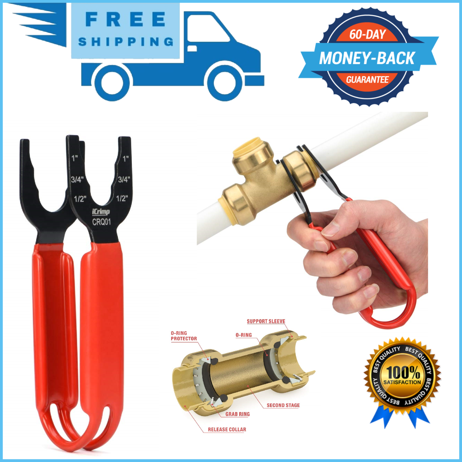 Disconnect Tong Sized 1/2",3/4",1", Removal Tool,Used For Demount ...