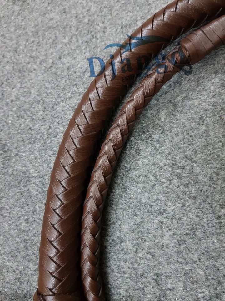 Ardour Crafts 06 Feet Long 12 Plait Genuine Real Leather Bull Whip Heavy Duty Bullwhip Dark Brown Whip In | Whizz Whips - Foto 12